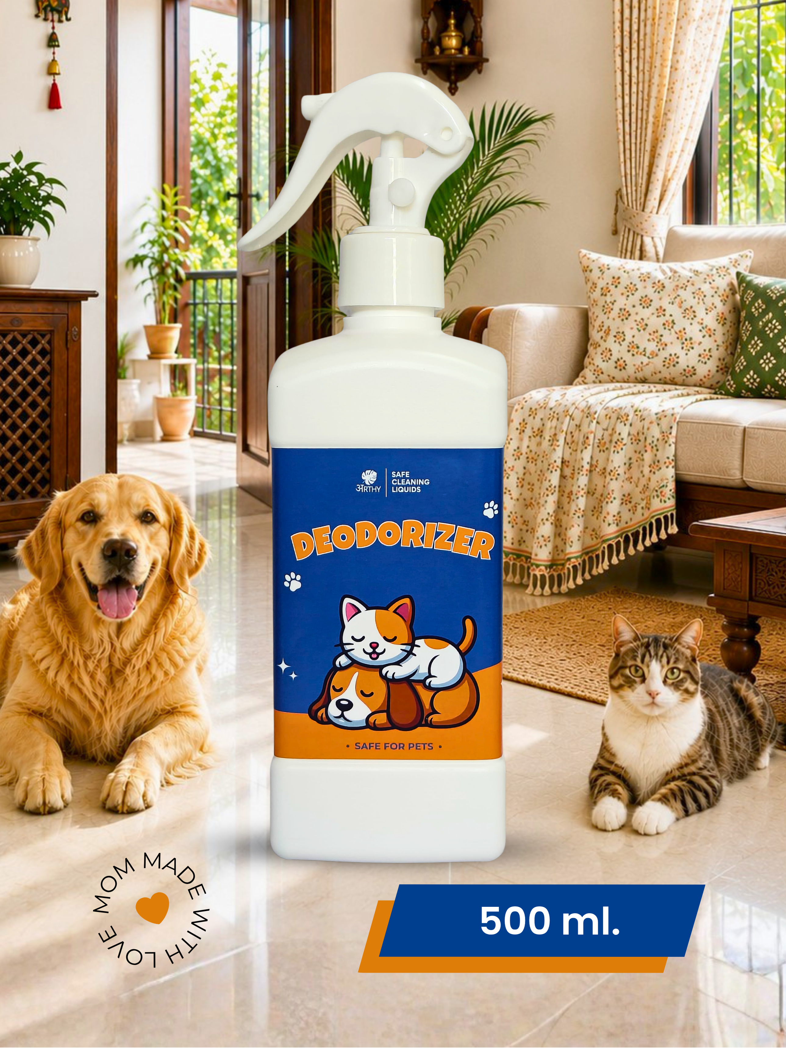 Pet Special Deodorizer - Natural, Non toxic & Safe.
